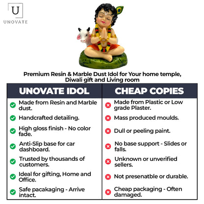 UNOVATE Krishna Idol Small | Lord Krishna Murti