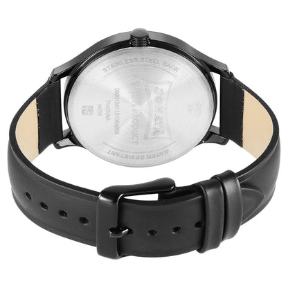 Sonata Quartz Multifunction Grey Dial Leather Strap Watch for Men image 4