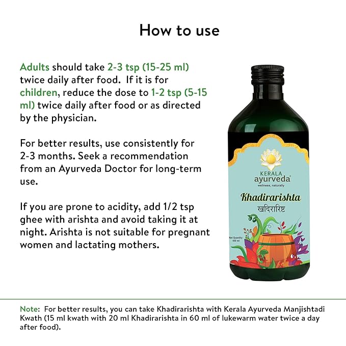 Kerala Ayurveda Khadirarishtam - PUSHMYCART