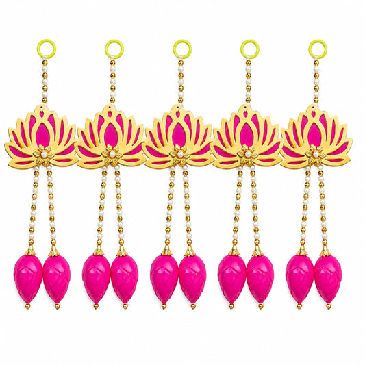 Jeevan Handicraft Golden Lotus Latkan Hanging