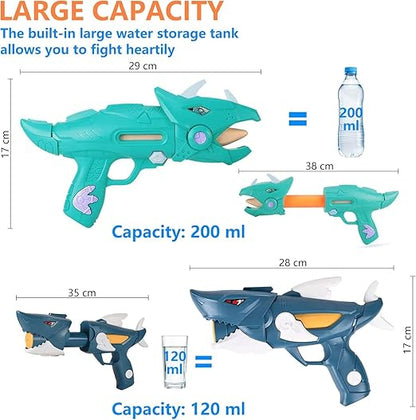 Storio Dinosaur and Shark Modeling Water Gun - PUSHMYCART