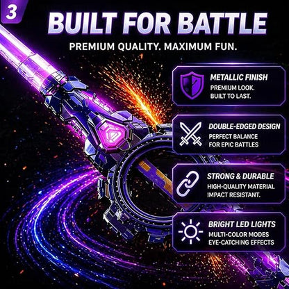Retractable Rechargeable LED Spark Sword