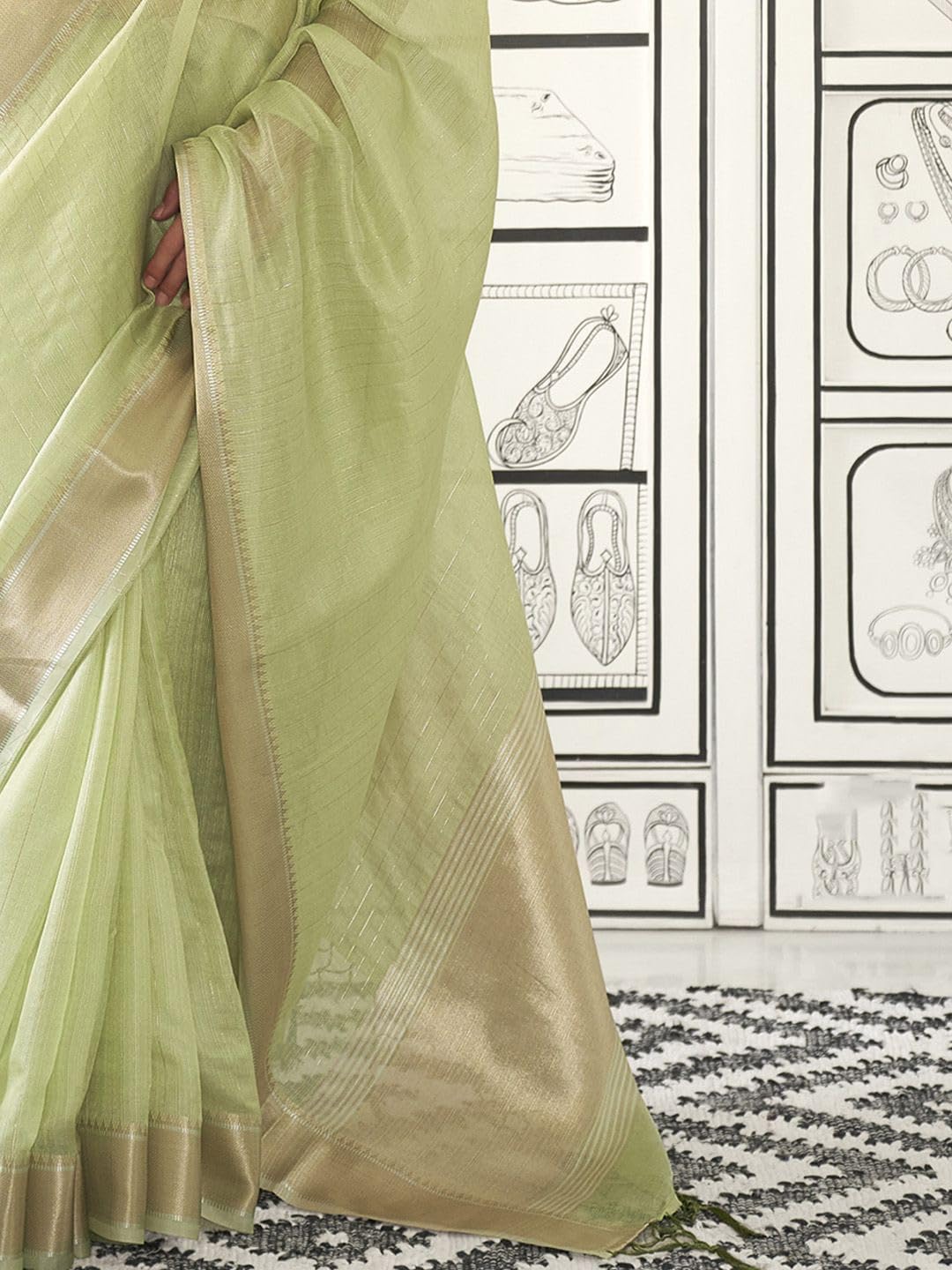 Vasthrlay Wedding Saree in Classic with refined patola ethnic appeal