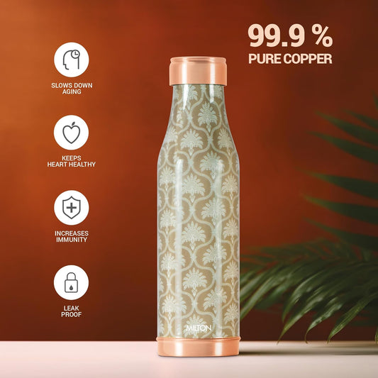 Copper  Design Water Bottle, 850 ml