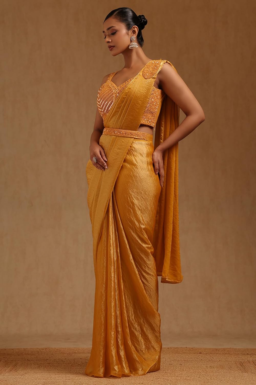 Vasthrlay Organza Classic Saree with decorative Traditional design