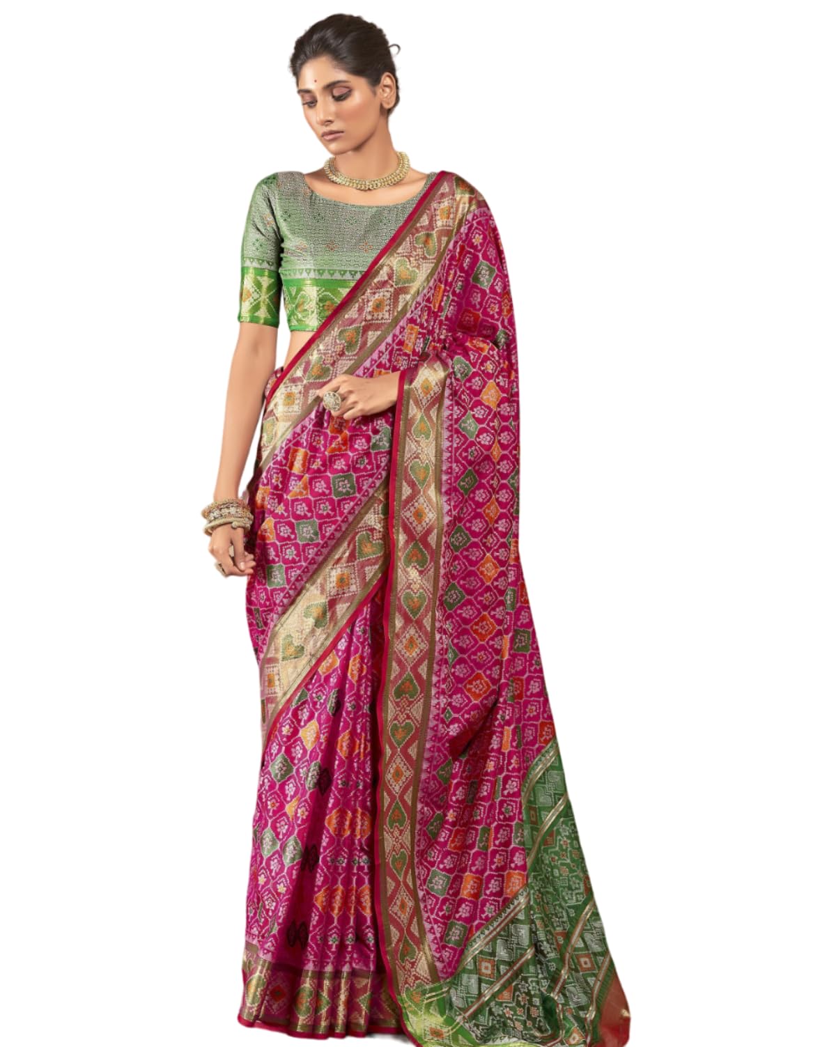 Vasthrlay Classic Patola Wedding Saree for festive ethnic occasions