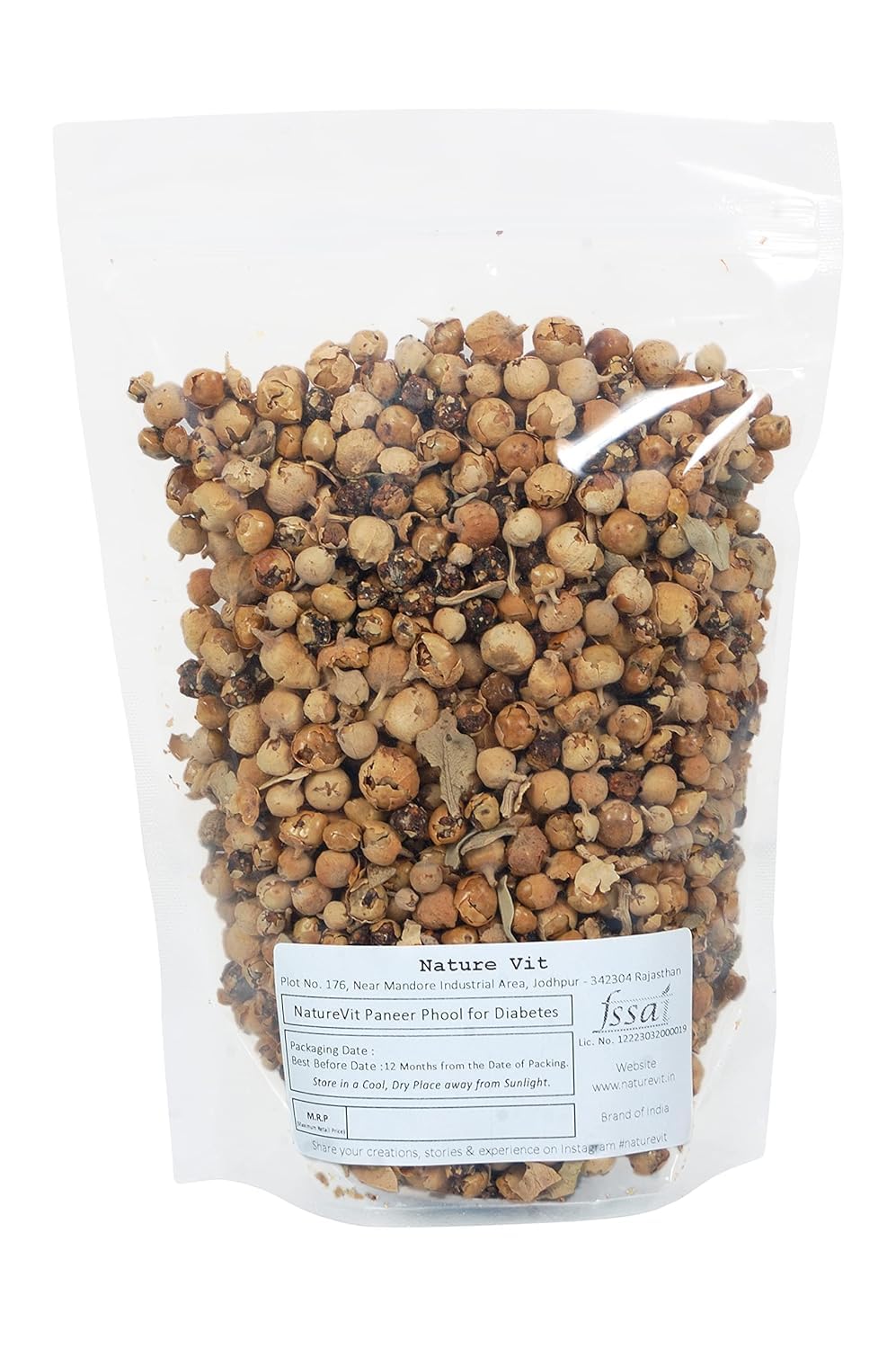 NatureVit Paneer Phool Natural Withania Coagulans for Wellness
