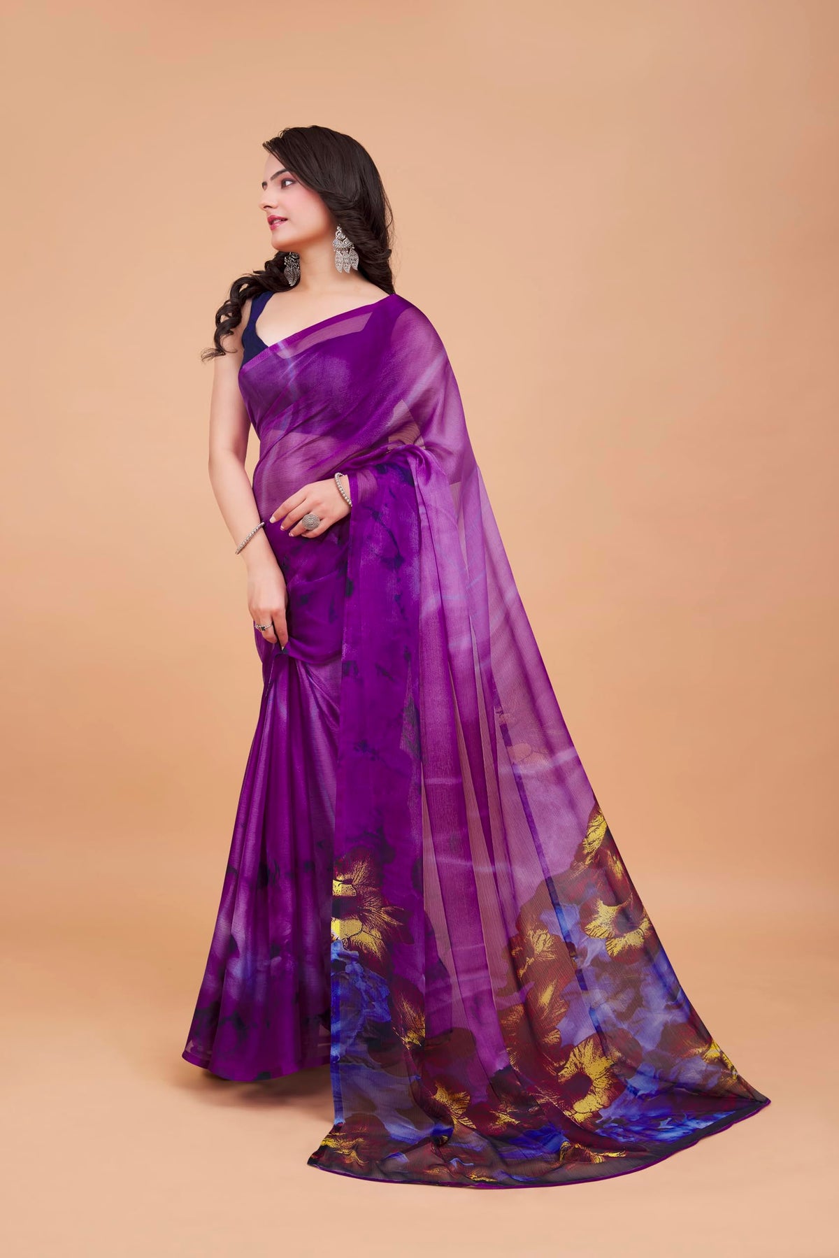 Vasthrlay Classic Traditional Saree with elegant chiffon styling