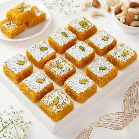 Agra Sweets Moong Dal Burfi - PUSHMYCART