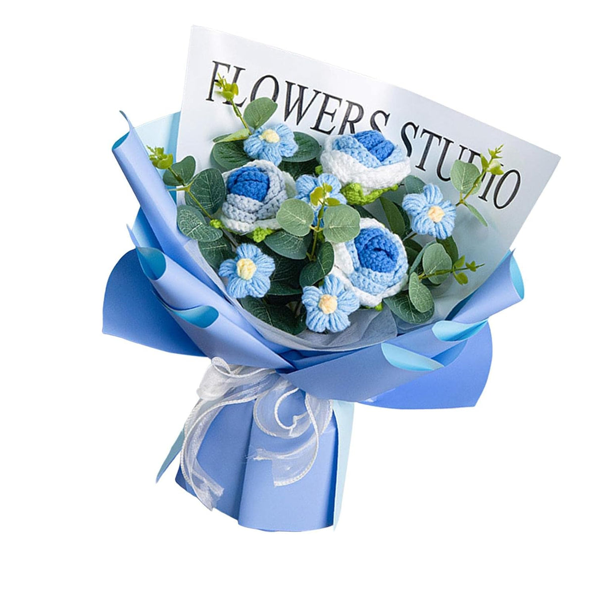 Completed Crochet Flower Bouquet Artificial Flowers - image 3
