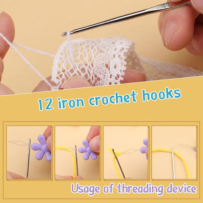 110 Pcs Crochet Hook Set and Knitting Needles Set - image 4