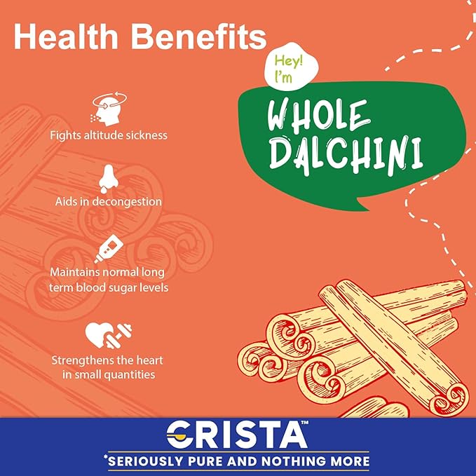 CRISTA Whole Dalchini Tubes | Pure Dalchini | Cinnamon Sticks - PUSHMYCART
