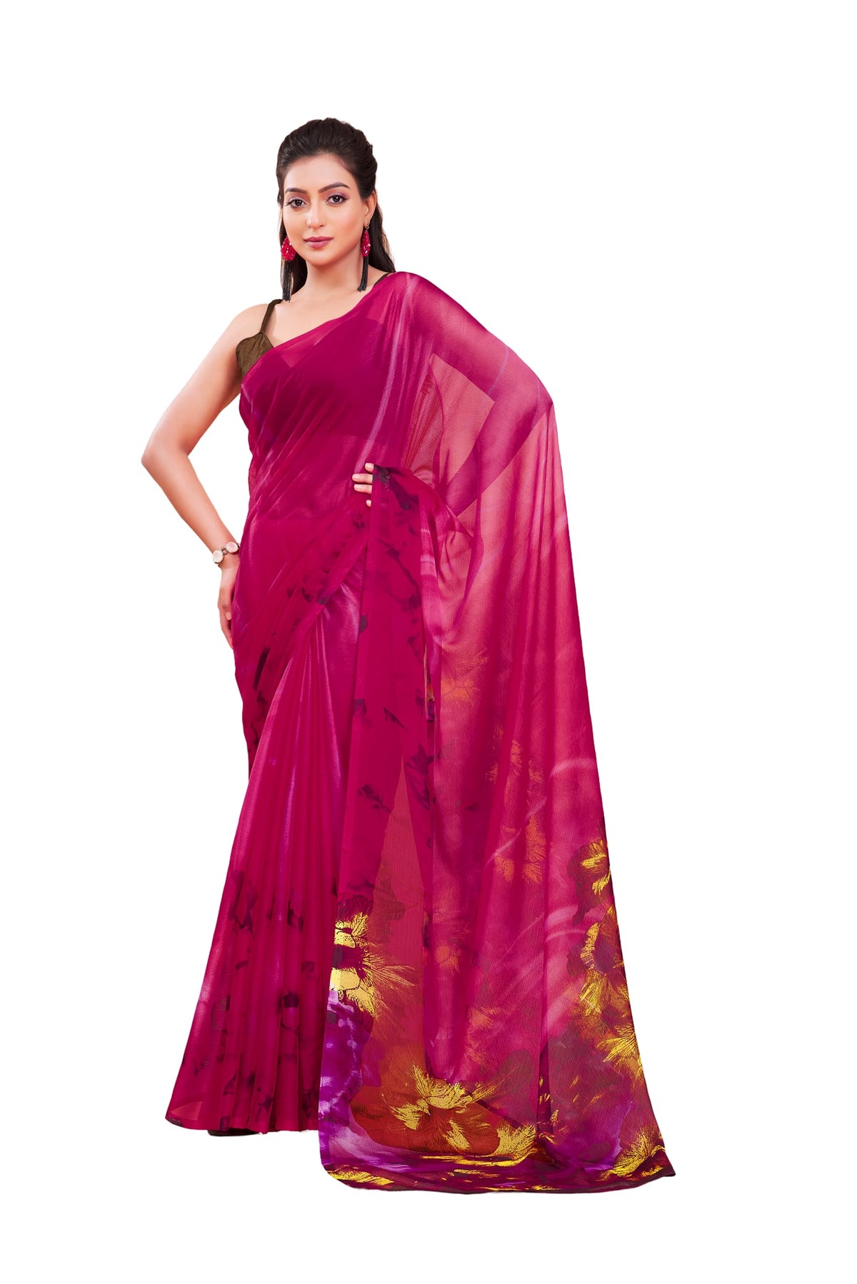 Vasthrlay Classic Chiffon Traditional Saree for festive ethnic occasions