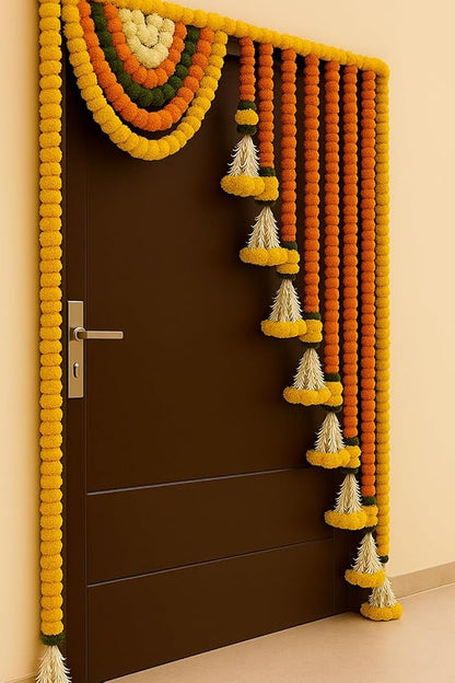 Divyakosh Marigold Flower Full Door Decoration - PUSHMYCART