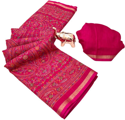 Vasthrlay Classic Tussar Floral Saree for festive ethnic occasions