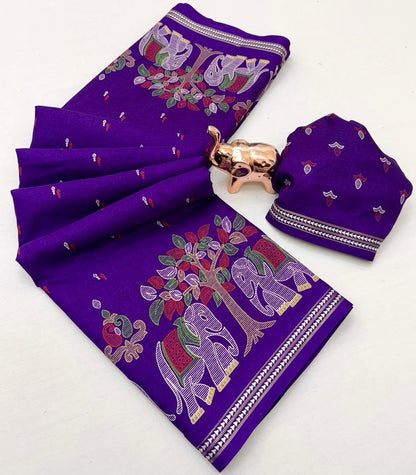 Vasthrlay Ethnic Classic Saree with decorative Weaving design