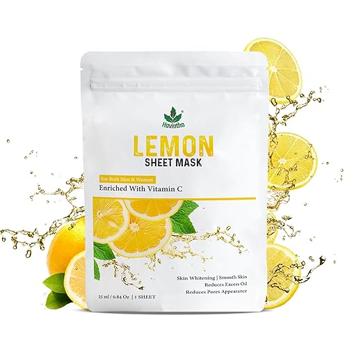 Havintha - Lemon Face Sheet Mask for Glowing Skin - PUSHMYCART