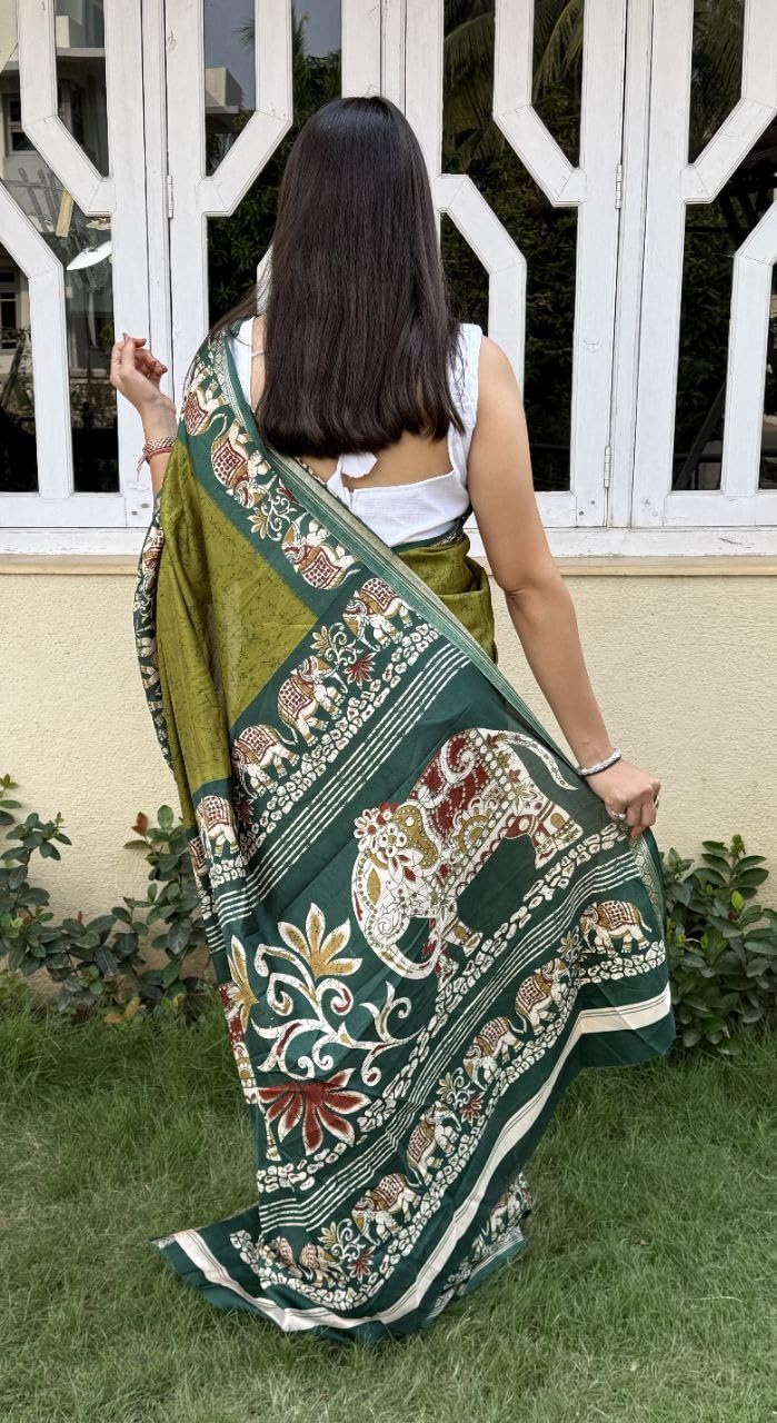 Vasthrlay Classic Kalamkari Saree with elegant Ethnic styling
