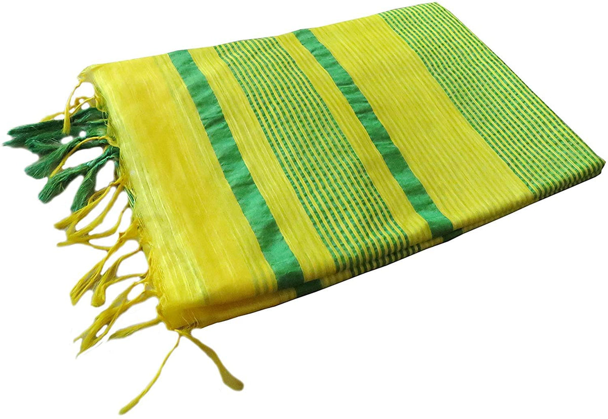 Vasthrlay Yellow Ethnic Traditional Saree for festive ethnic occasions