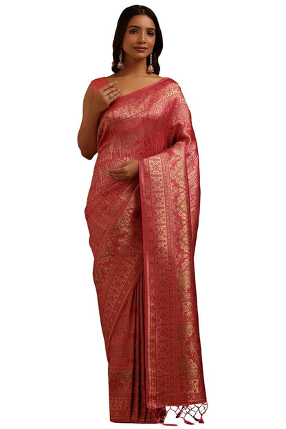 Vasthrlay Purple Tussar Traditional Saree for festive ethnic occasions