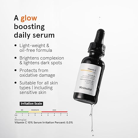 Minimalist Dull Skin Dark Spots & Uneven Tone Treatment 10% Vitamin C Face Serum