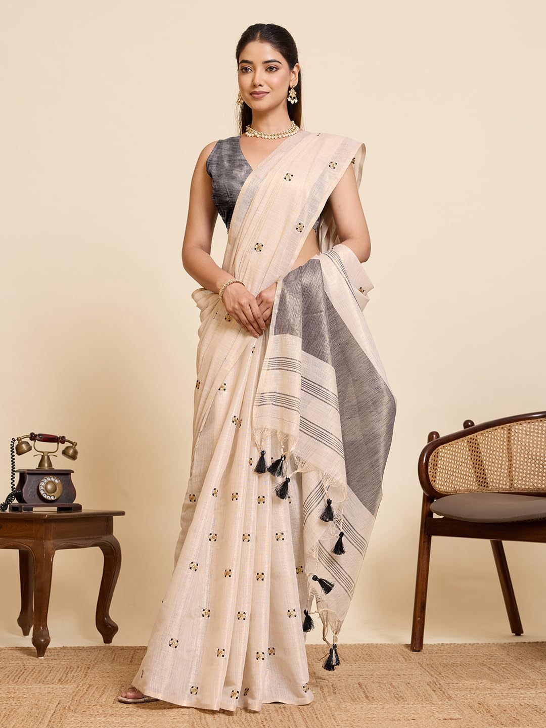 Vasthrlay Classic Embroidery Saree with elegant Ethnic styling