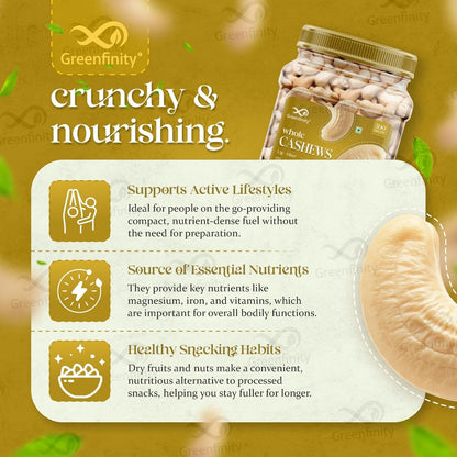 GreenFinity Premium Almonds & Cashews Combo 1Kg