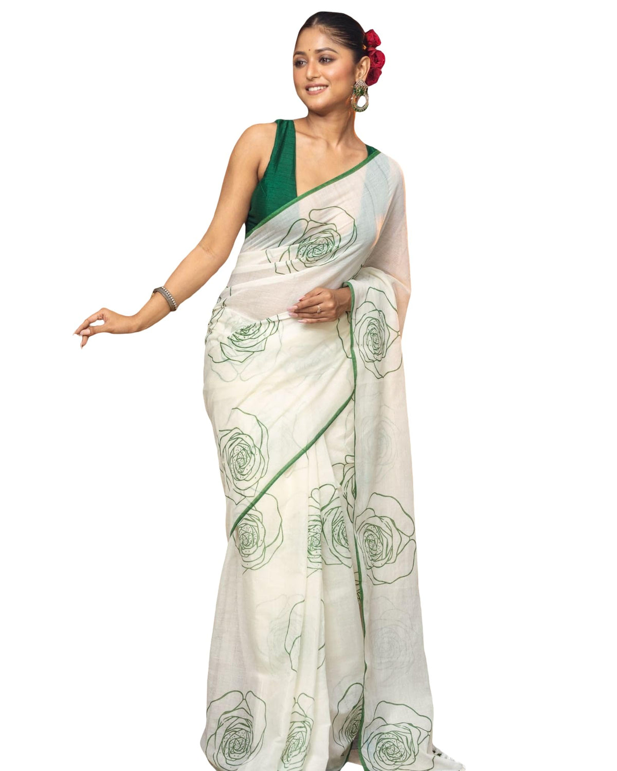 Vasthrlay Blue Ethnic Traditional Saree for festive ethnic occasions