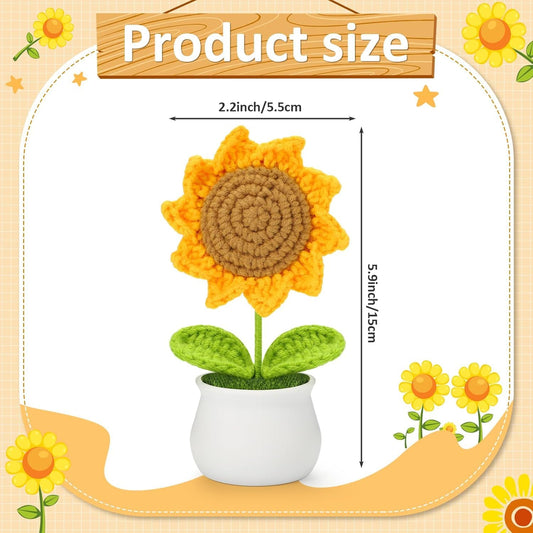 Crochet Flowers Artificial Sunflower, Home Decoration, Office - image 2