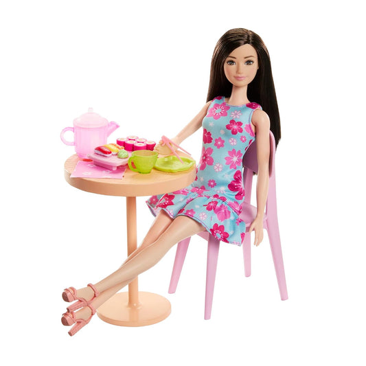 Barbie Pink Passport Japan Cafe Playset with Fashion Doll Furniture and Tea Set