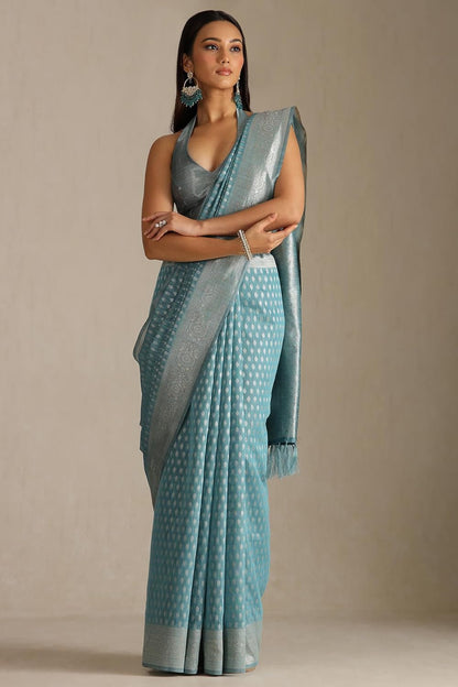 Vasthrlay Cream Traditional Saree with elegant Tussar styling