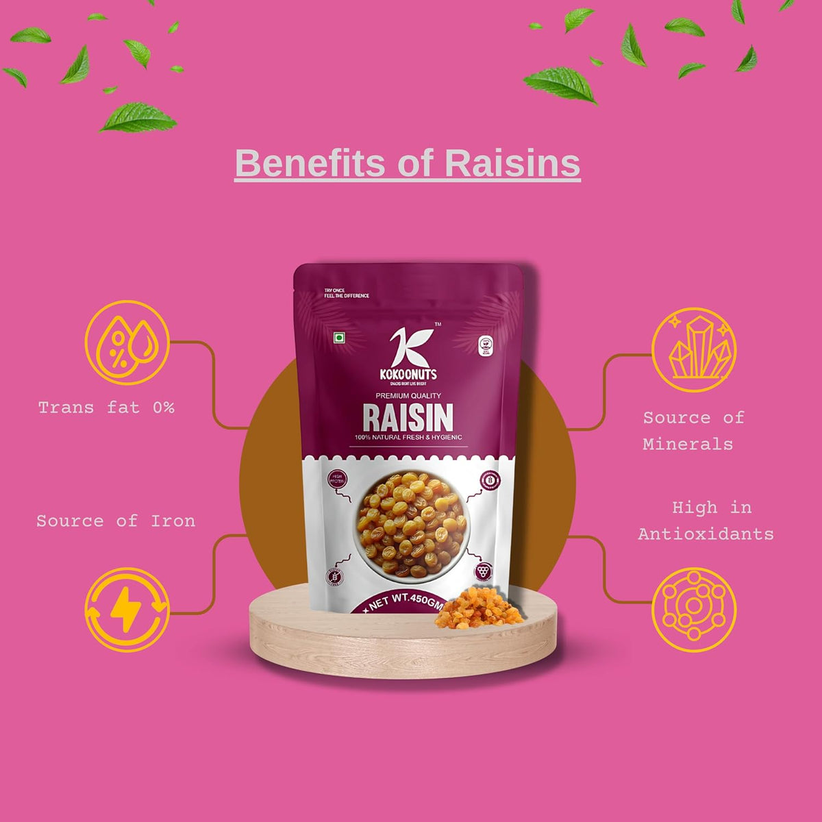 Kokoonuts Raisins benefits