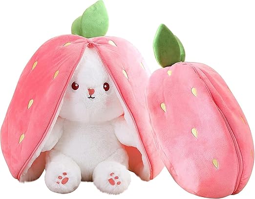 Niku Rabbit with Chain Reversible Bunny Rabbit Soft Stuffed Toys - PUSHMYCART