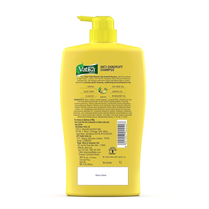 Dabur Vatika Lemon Anti-Dandruff Shampoo