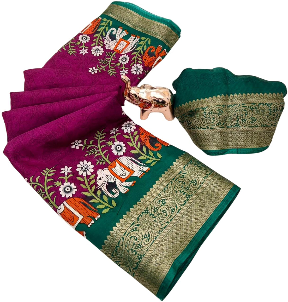 Vasthrlay Classic Tussar Silk Traditional Saree for festive ethnic occasions