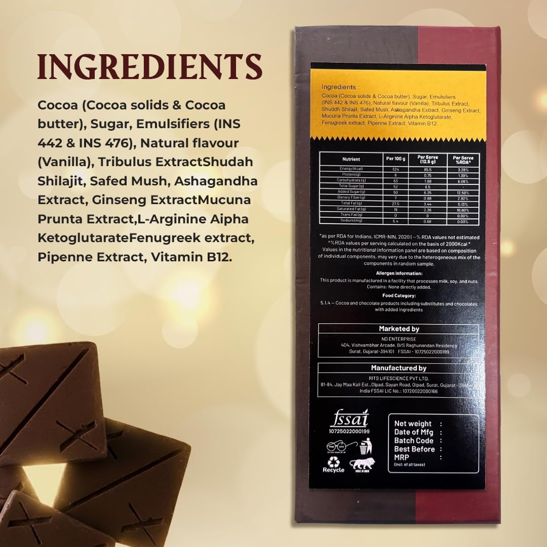 Xspark Dark Chocolate for Men & Women