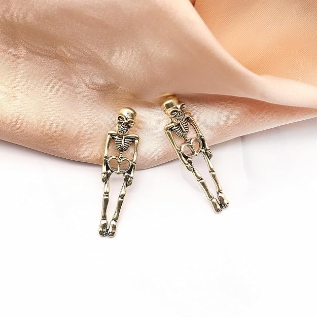 Gothic Skeleton Unique Earrings