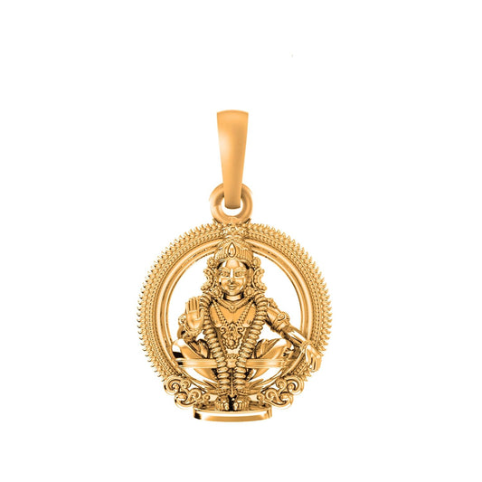 Akshat Sapphire 925 Sterling Silver Golden Ayyappa Pendant