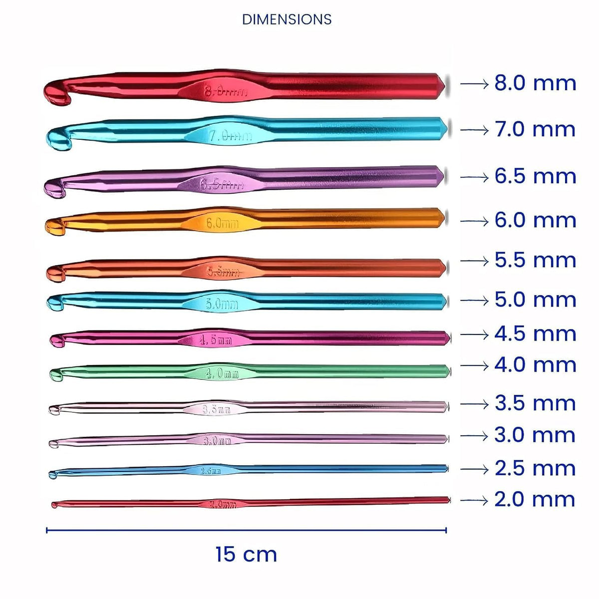 All-in-One Crochet and Knitting Set with Multiple Needle Sizes, Hooks, Accessories - image 2