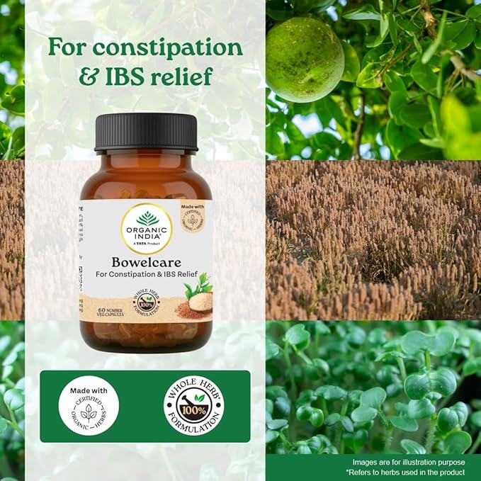 Organic India Bowel Care - 60 Capsules Bottle