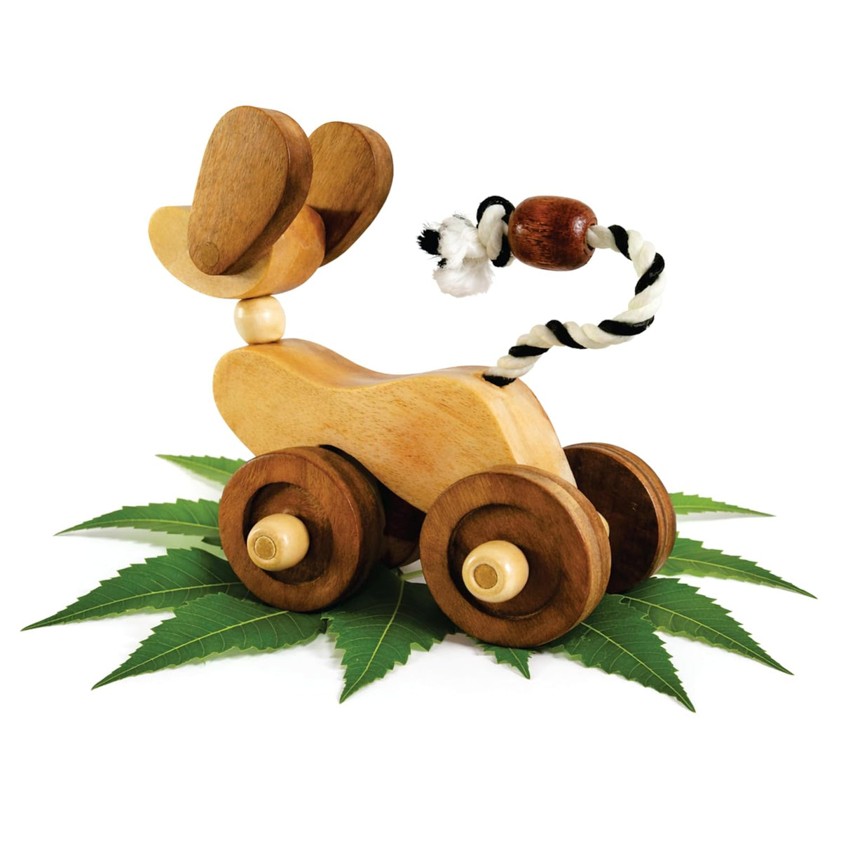 Wooden Dog Pull-Along Toy for Toddlers
