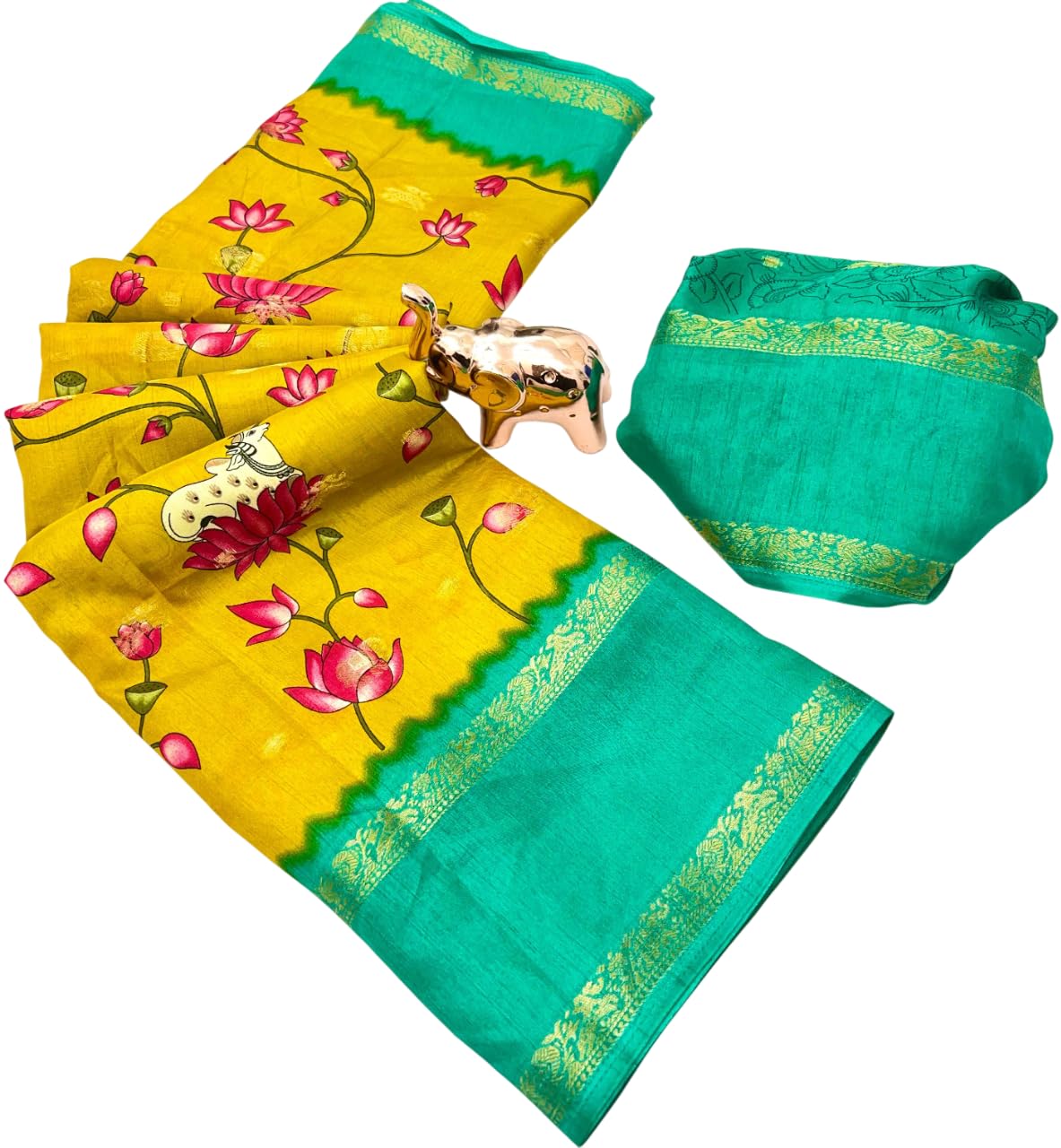 Vasthrlay Classic Silk Kalamkari Saree for festive ethnic occasions