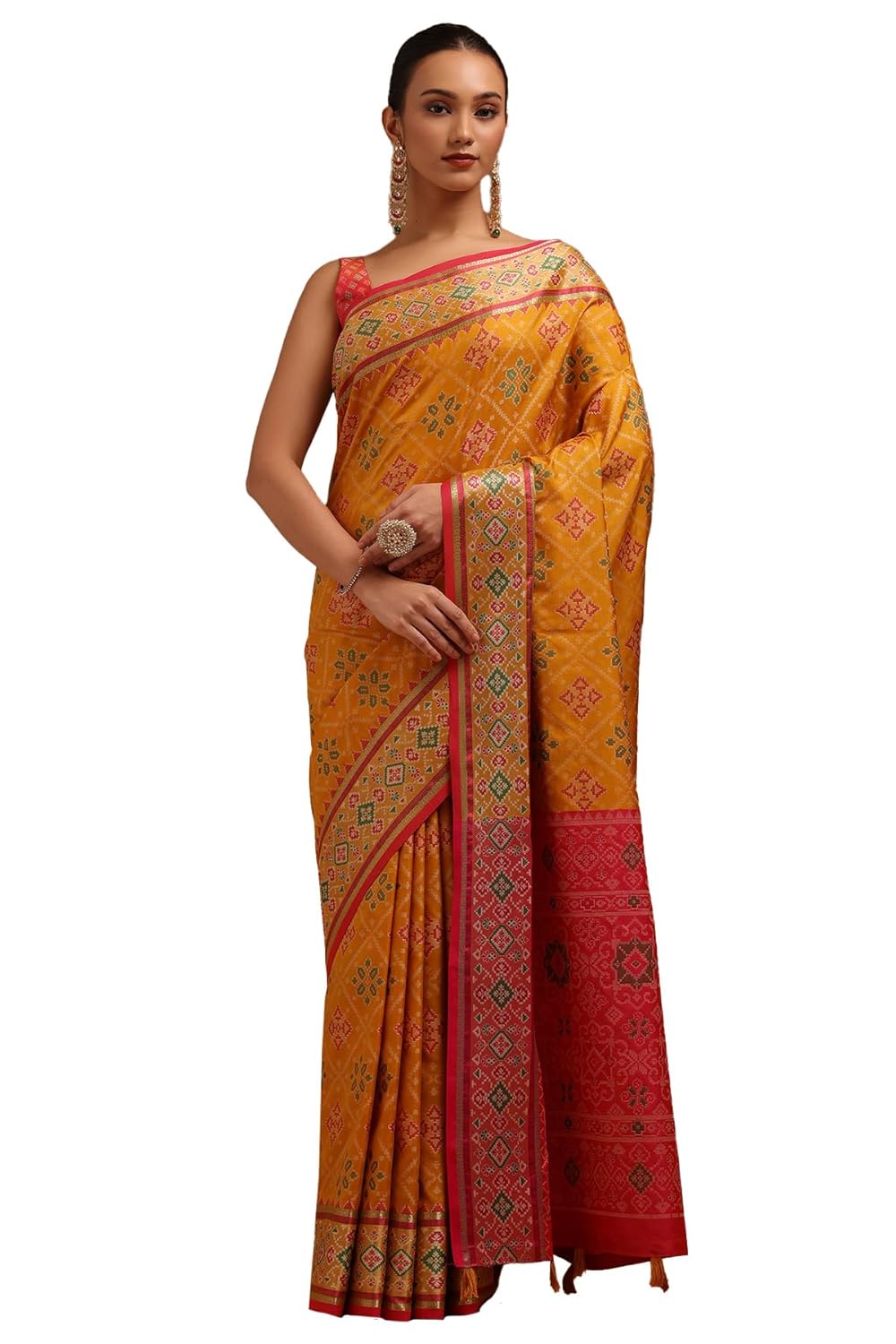 Vasthrlay Fuchsia Ethnic Traditional Saree for festive ethnic occasions