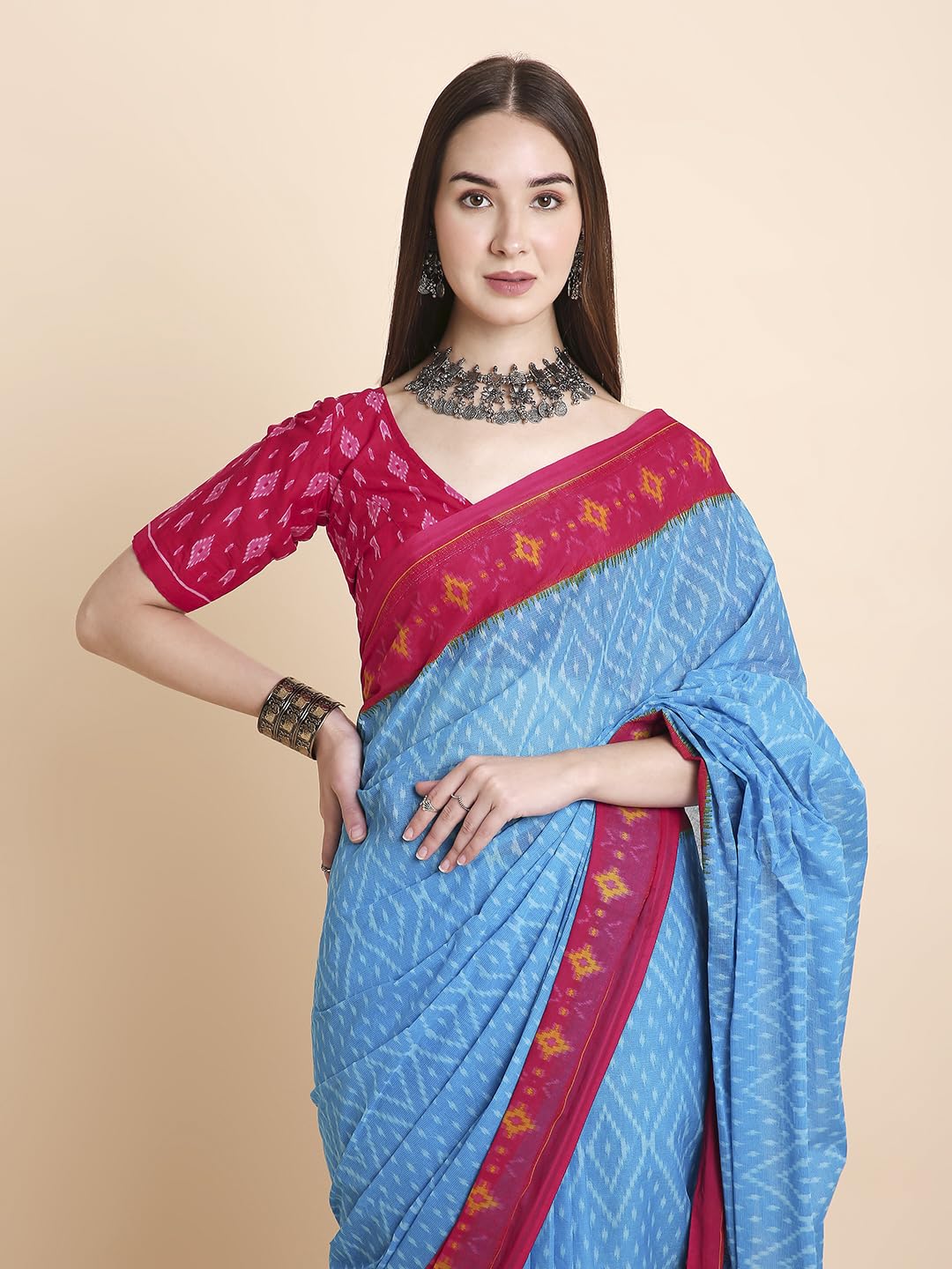Vasthrlay Blue Traditional Saree for wedding and party wear styling