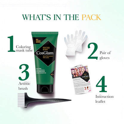 Semi Permanent Hair Color for Women & Men (#41 Crazy Green)