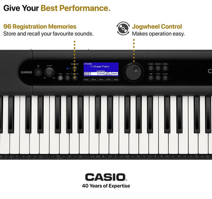 Casio CT-S400 61 Key Portable Keyboard Black