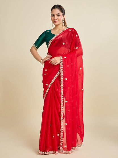 Vasthrlay Classic Traditional Saree with elegant Chiffon styling