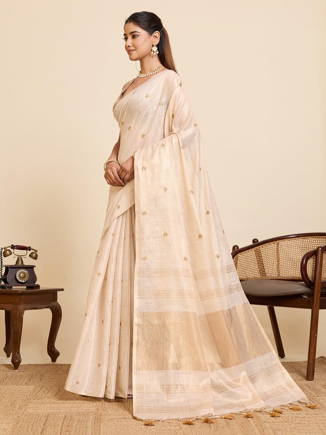 Vasthrlay Classic Embroidery Saree with elegant Ethnic styling