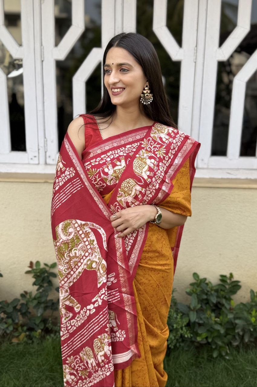 Vasthrlay Kalamkari Saree in Classic with refined ethnic appeal