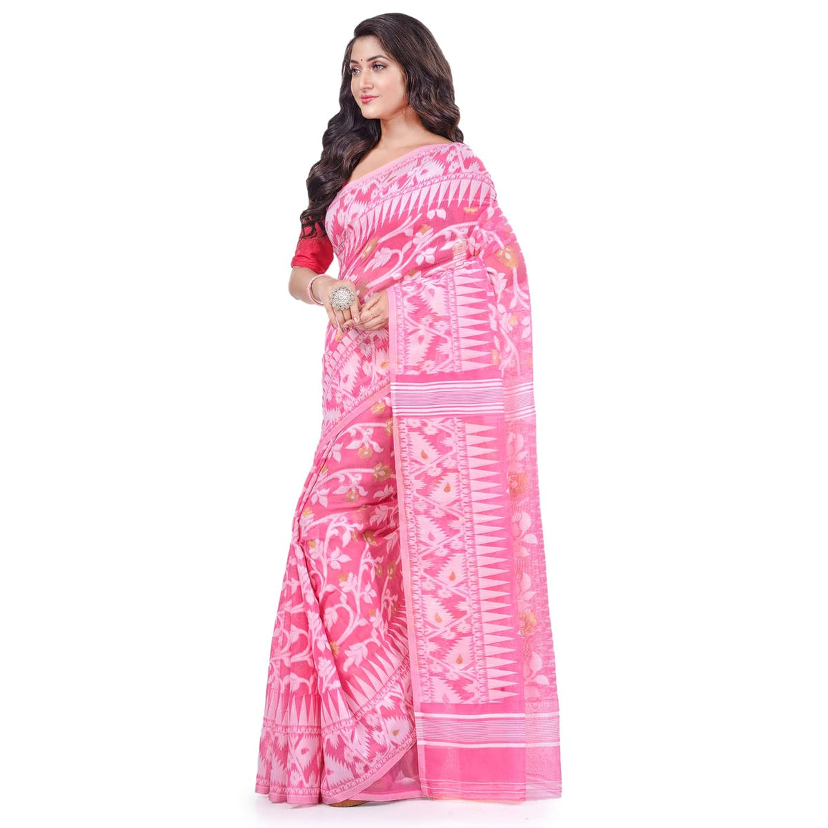 Vasthrlay Ethnic Blue Saree with decorative Traditional design
